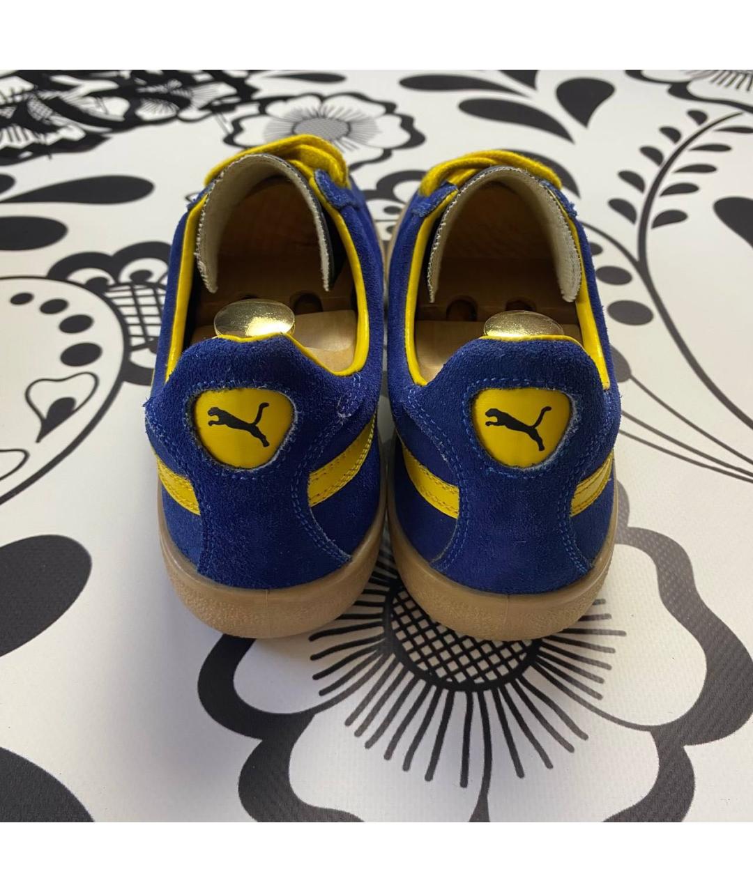 PUMA Синие замшевые низкие кроссовки / кеды, фото 4