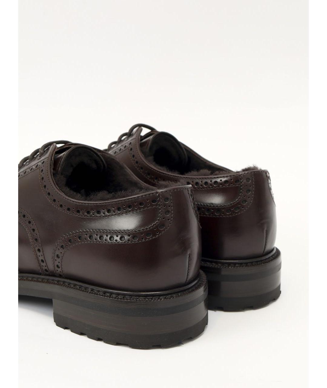 PRADA Коричневые кожаные туфли, фото 4