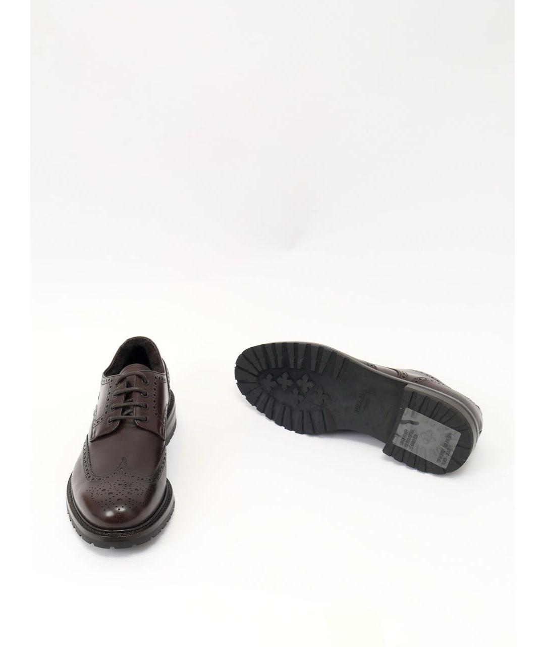 PRADA Коричневые кожаные туфли, фото 7