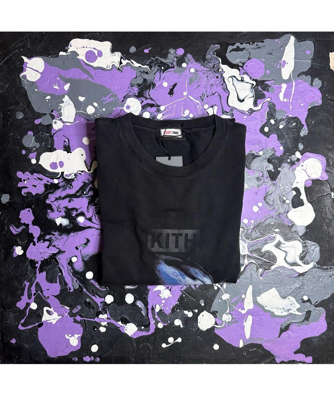 KITH Черная хлопковая футболка, фото 3