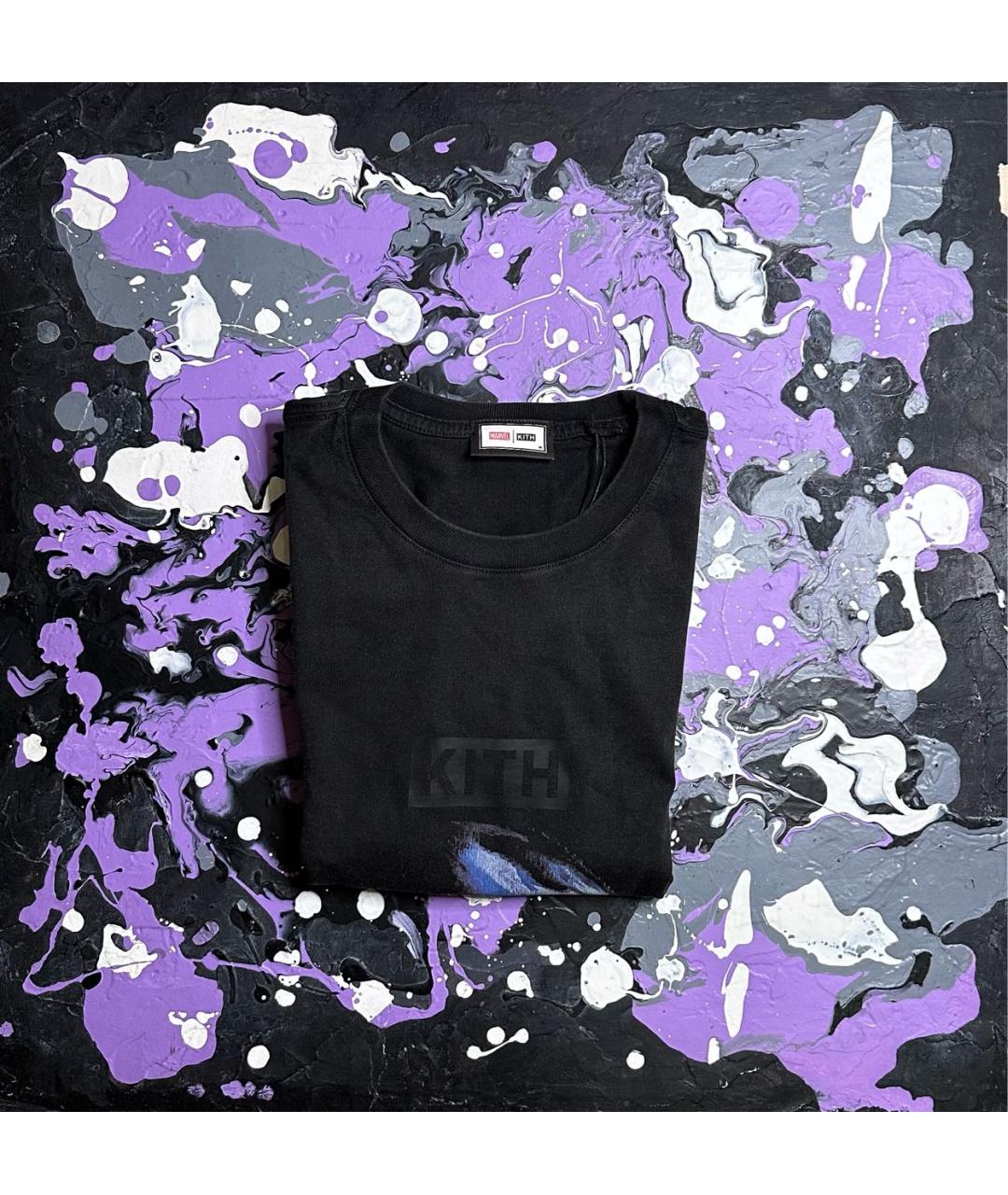 KITH Черная хлопковая футболка, фото 7