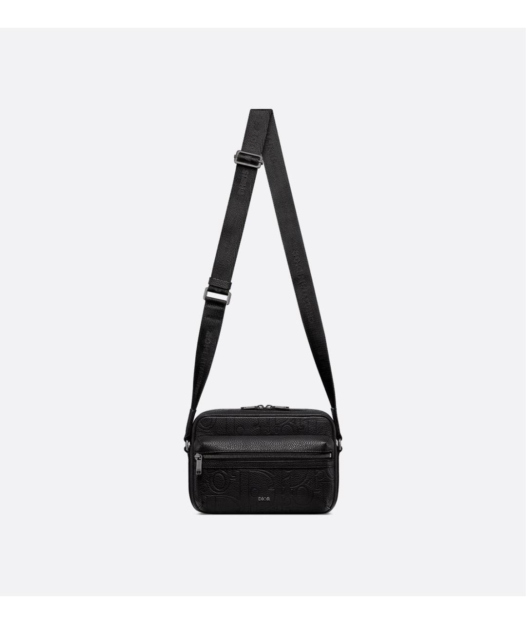 CHRISTIAN DIOR Черная кожаная сумка на плечо, фото 7