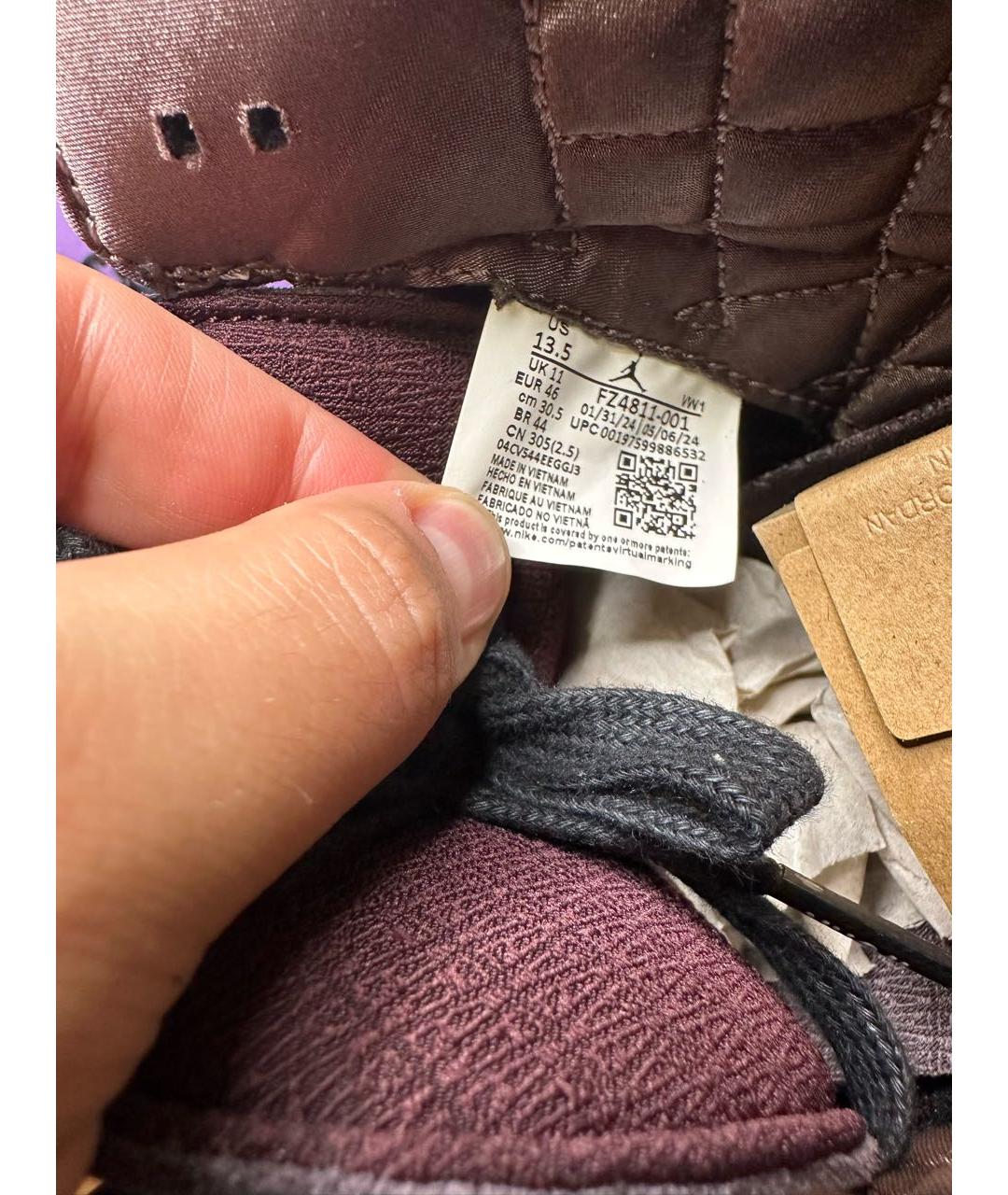 JORDAN Черные кожаные кроссовки, фото 6