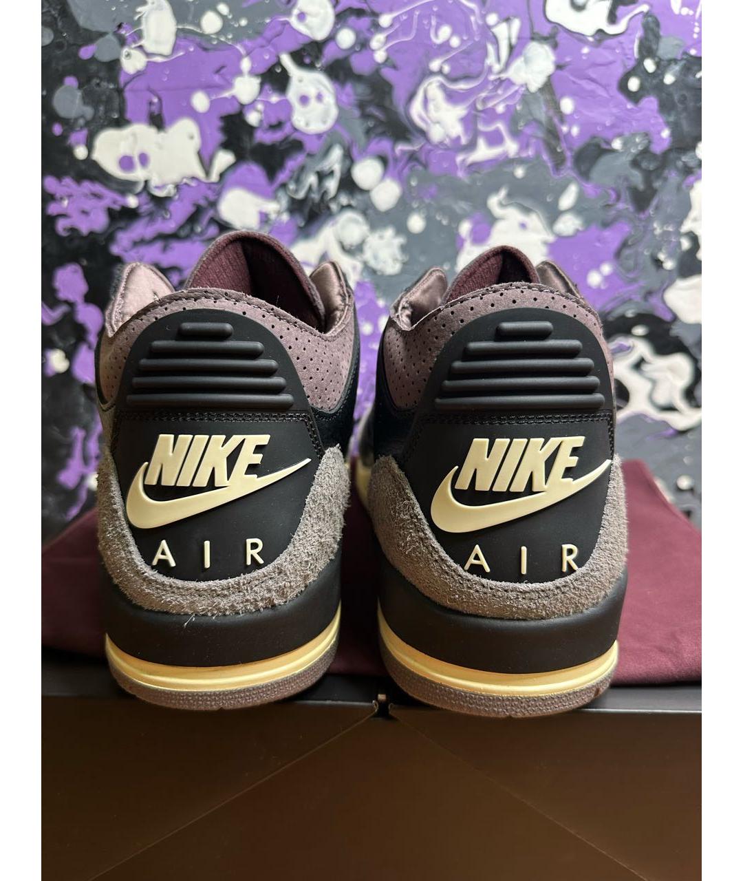 JORDAN Черные кожаные кроссовки, фото 5