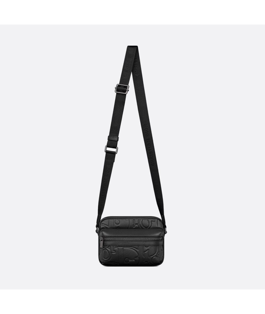 CHRISTIAN DIOR Черная кожаная сумка на плечо, фото 7