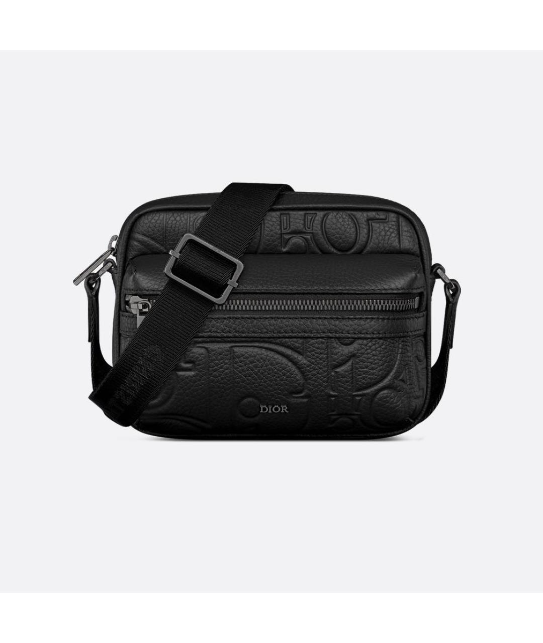CHRISTIAN DIOR Черная кожаная сумка на плечо, фото 8