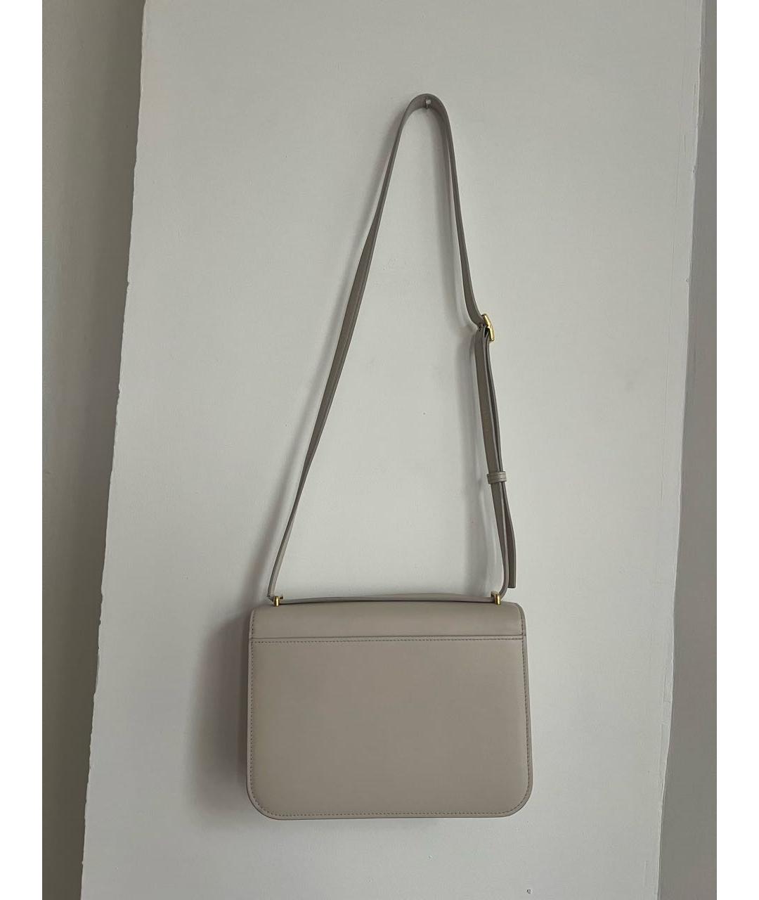 LOEWE Бежевая кожаная сумка через плечо, фото 3