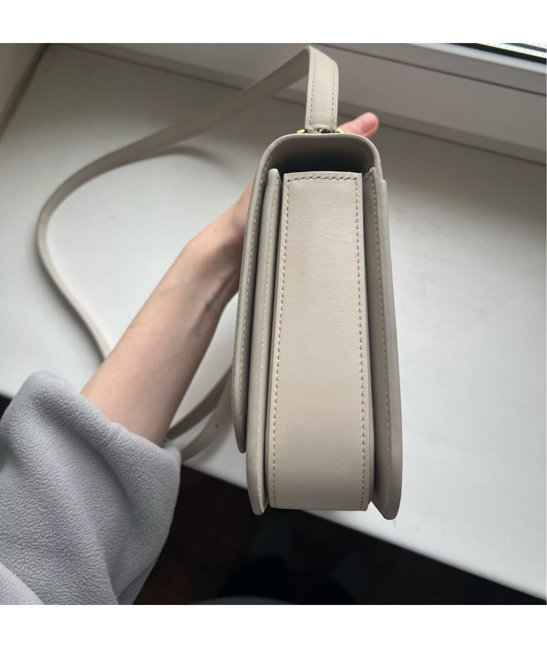 LOEWE Бежевая кожаная сумка через плечо, фото 4