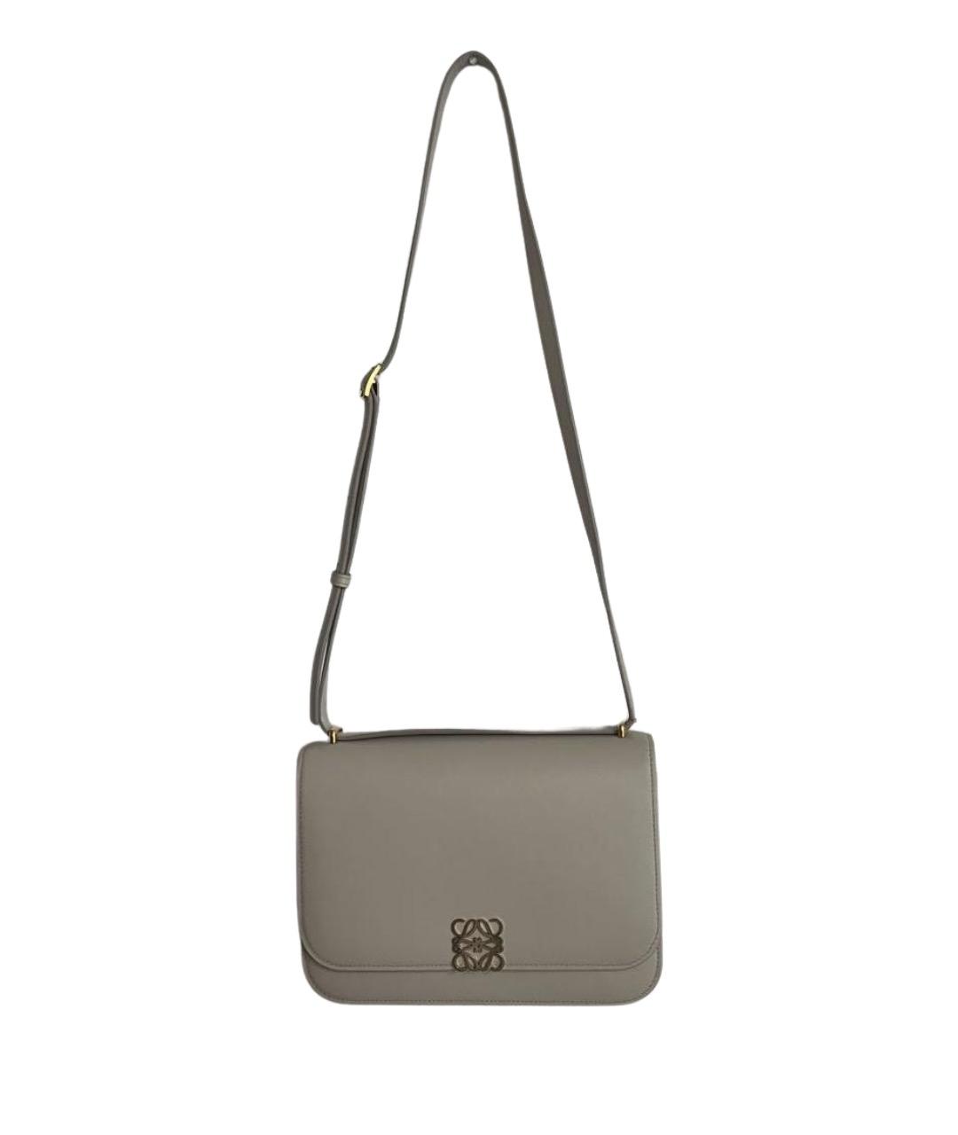 LOEWE Бежевая кожаная сумка через плечо, фото 1