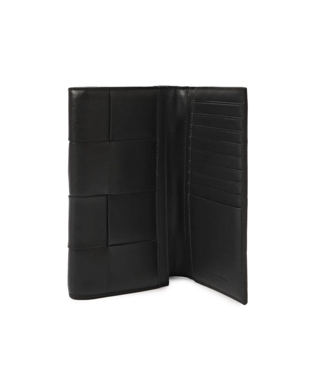 BOTTEGA VENETA Черный кожаный кошелек, фото 3