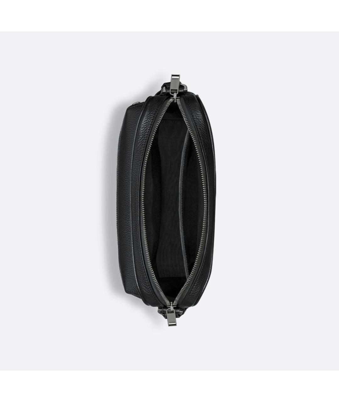 CHRISTIAN DIOR Черная кожаная сумка на плечо, фото 4