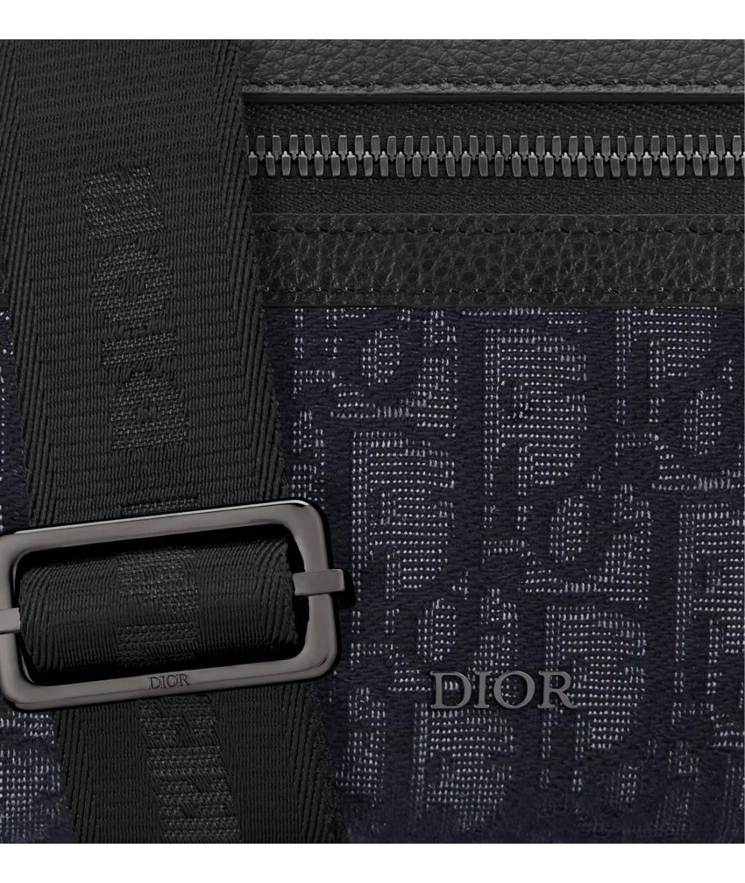 CHRISTIAN DIOR Черная кожаная сумка на плечо, фото 6