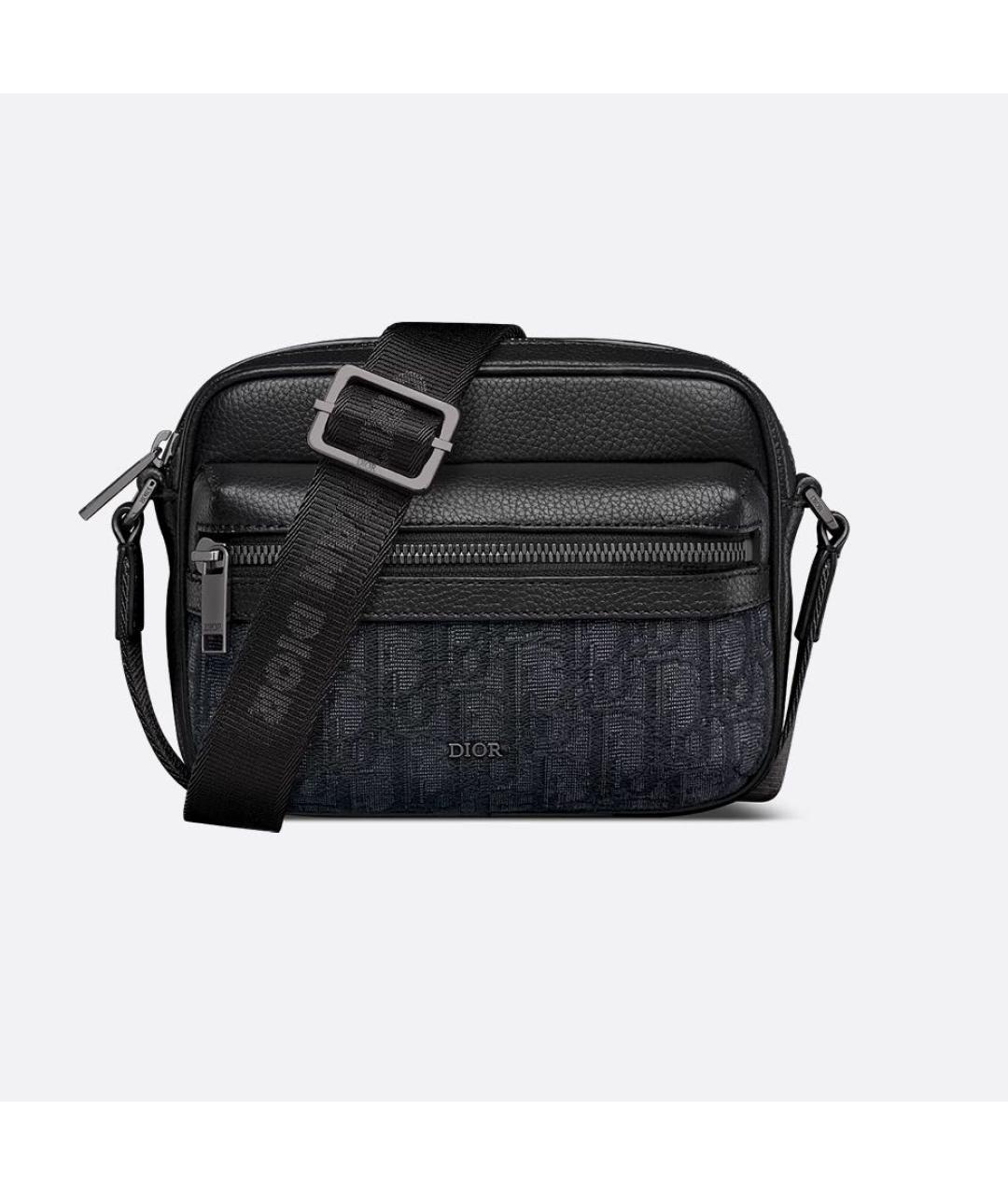 CHRISTIAN DIOR Черная кожаная сумка на плечо, фото 7