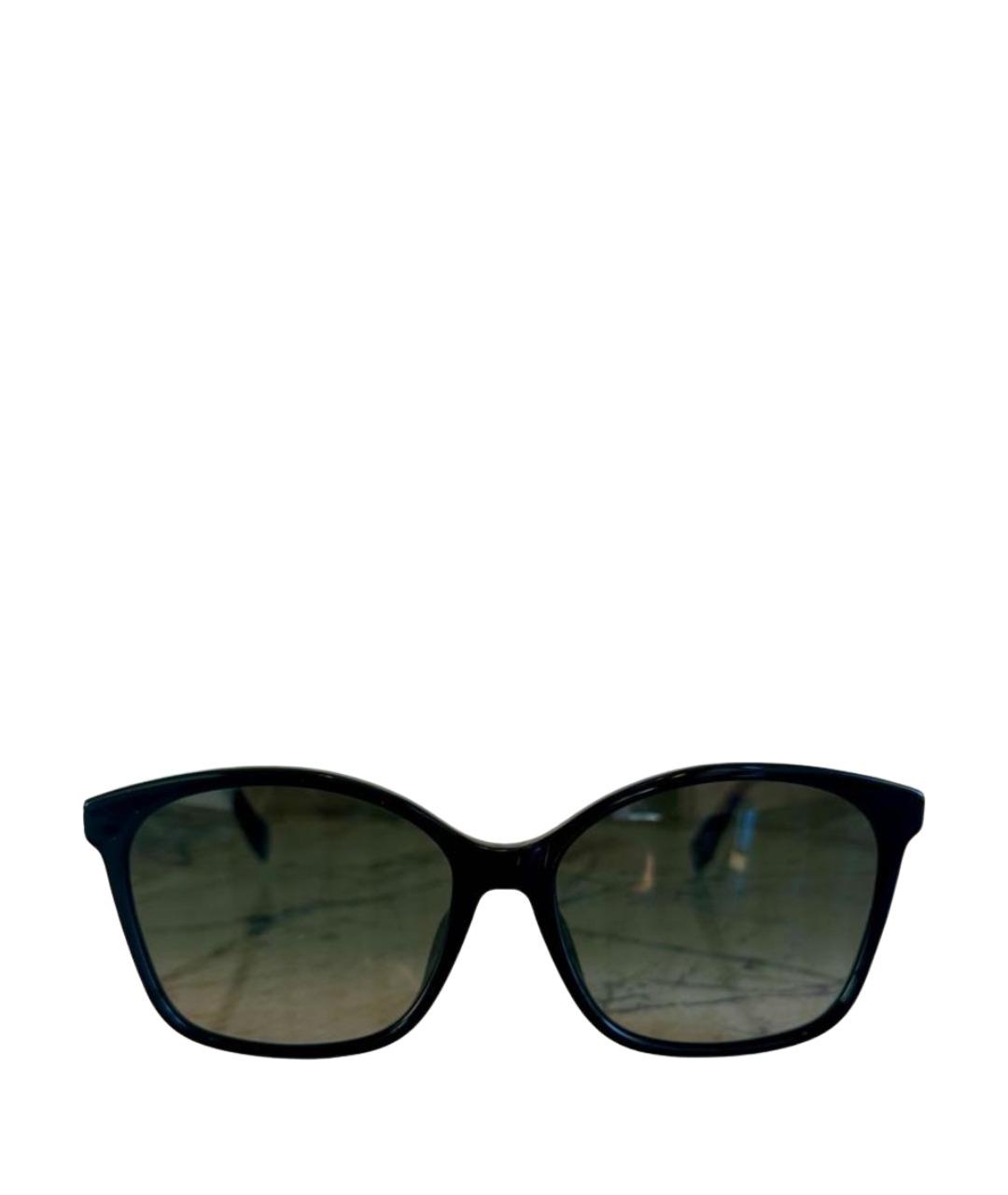 FENDI Черные пластиковые солнцезащитные очки, фото 1