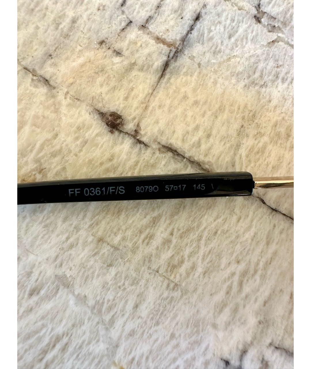 FENDI Черные пластиковые солнцезащитные очки, фото 5