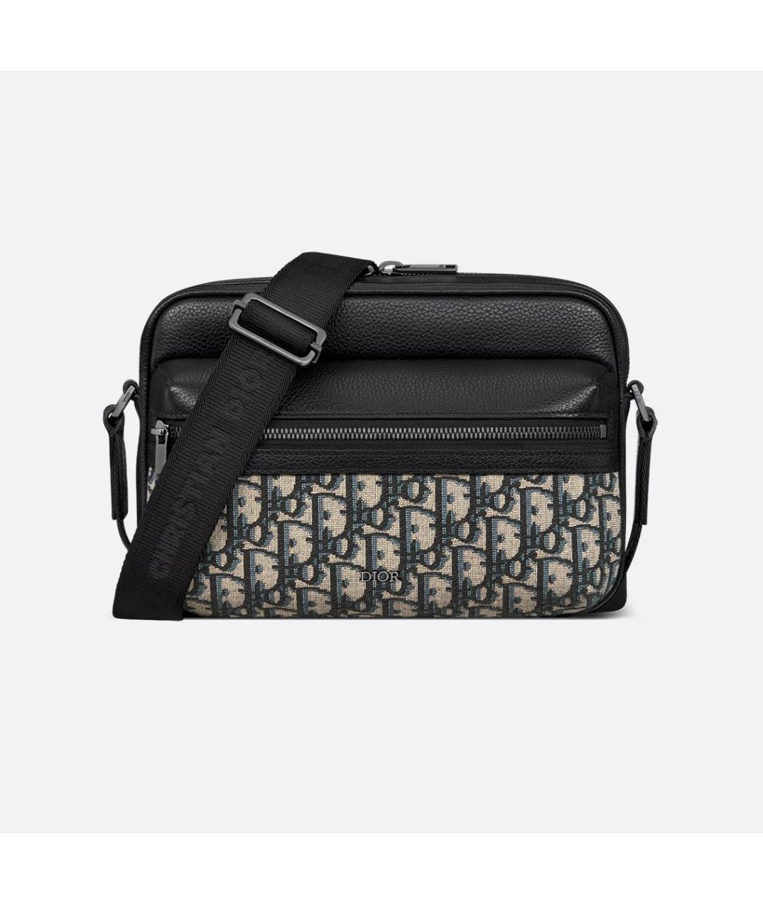 CHRISTIAN DIOR Черная кожаная сумка на плечо, фото 8