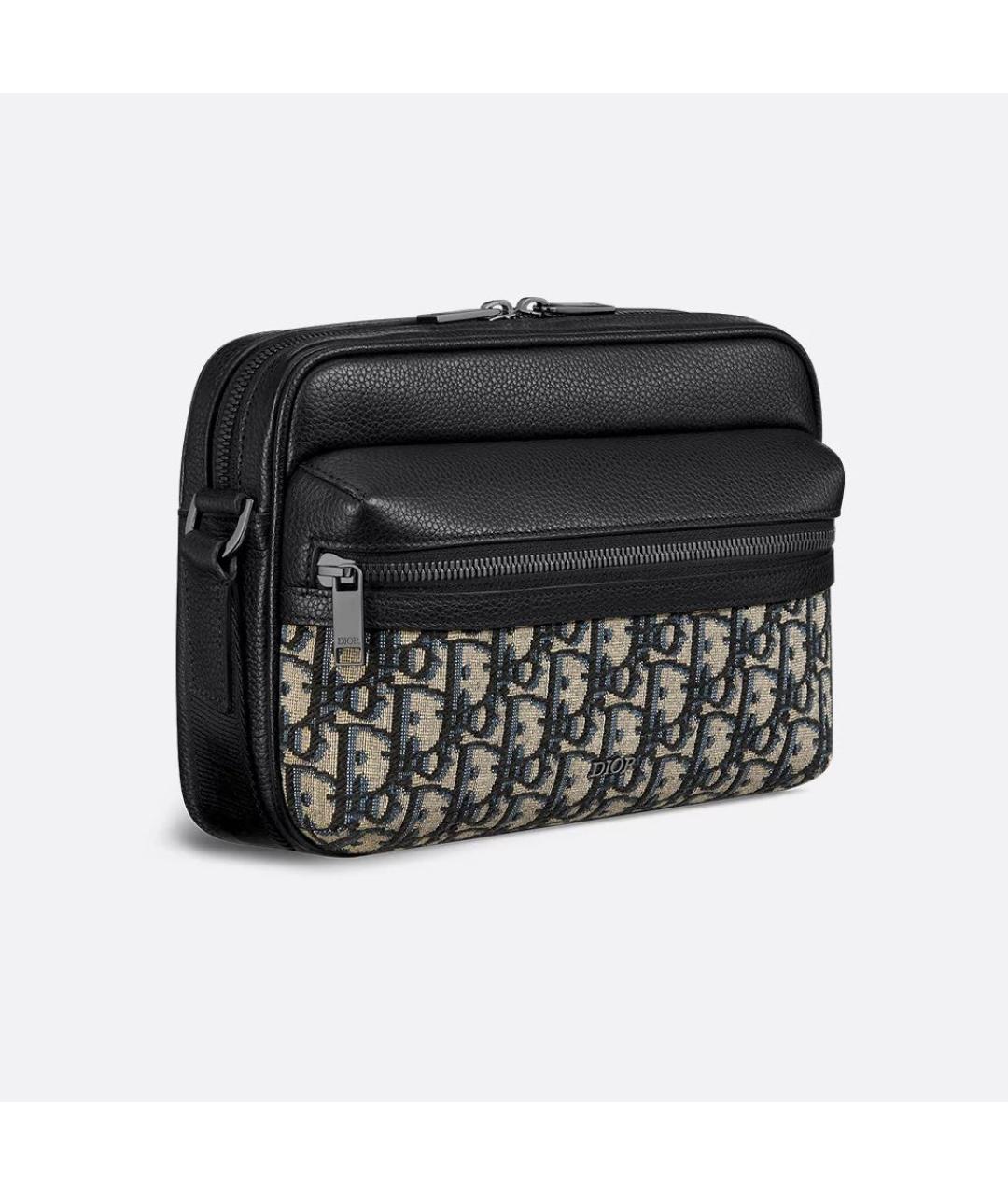 CHRISTIAN DIOR Черная кожаная сумка на плечо, фото 5