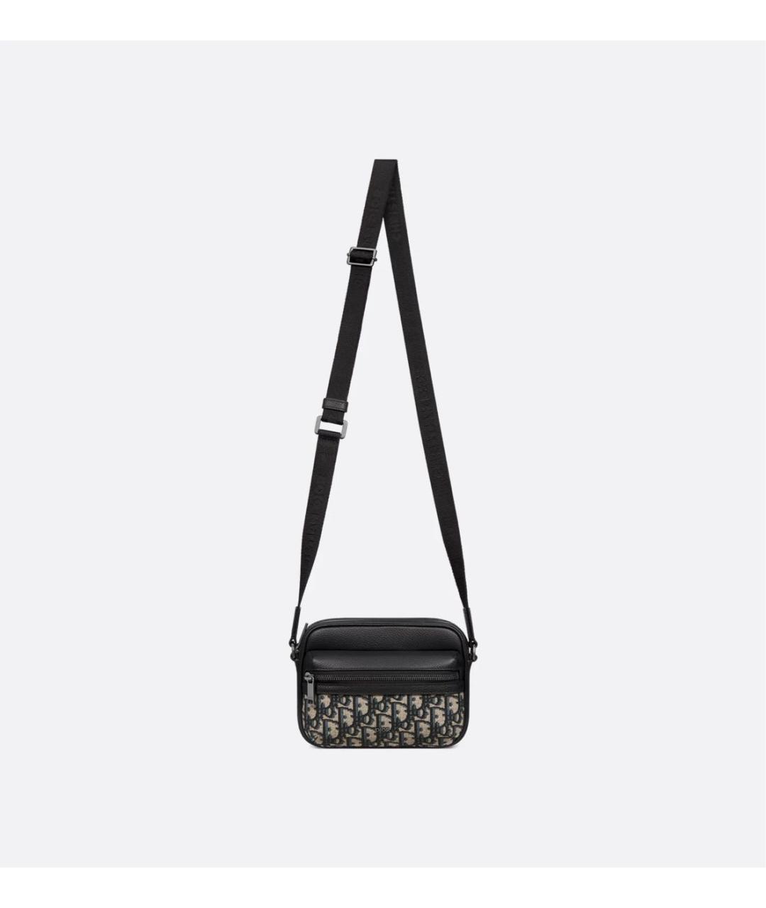 CHRISTIAN DIOR Черная кожаная сумка на плечо, фото 5