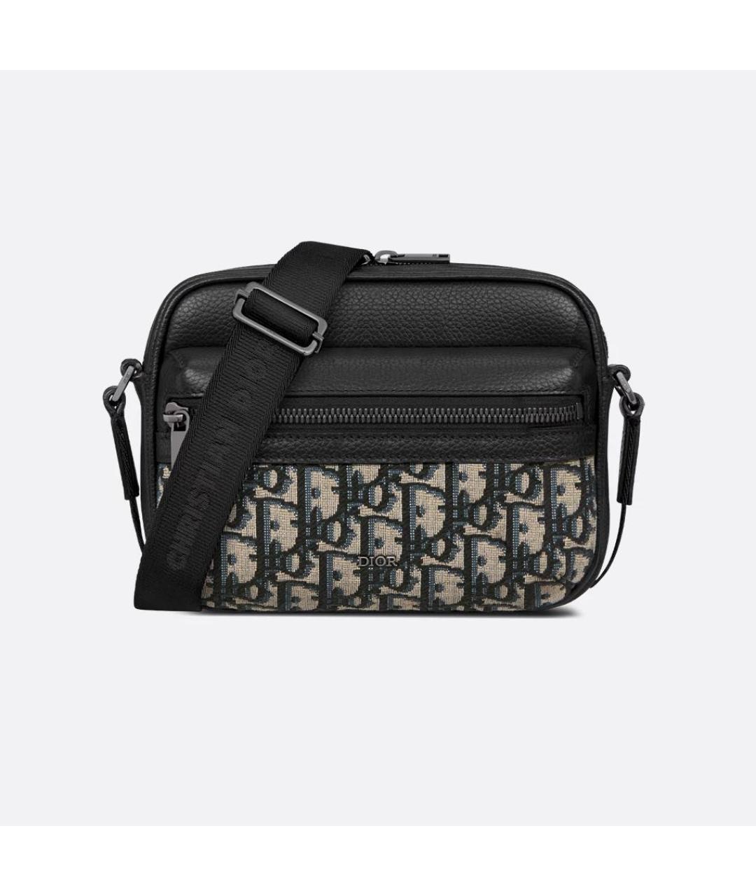 CHRISTIAN DIOR Черная кожаная сумка на плечо, фото 6