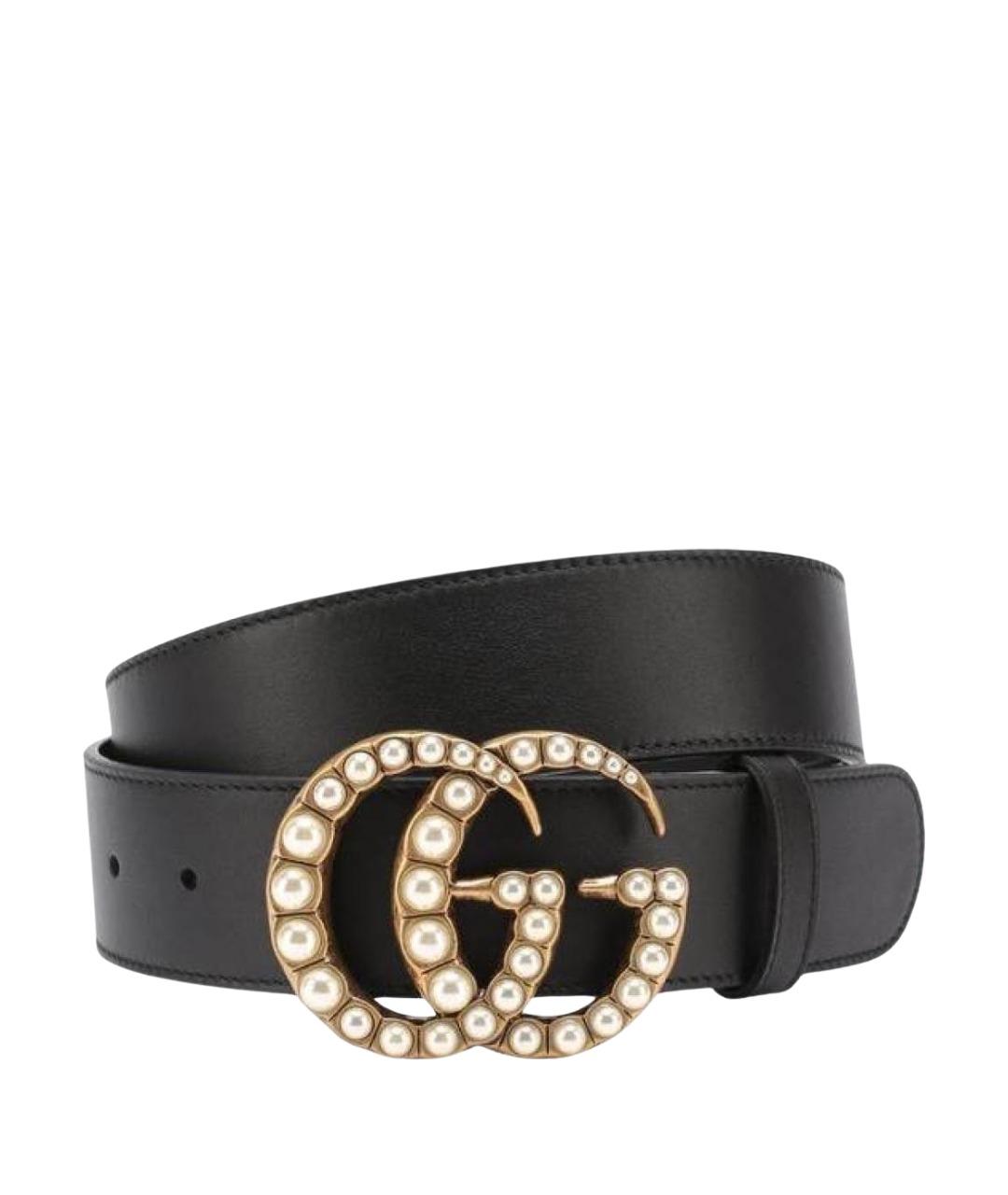 GUCCI Черный кожаный ремень, фото 1