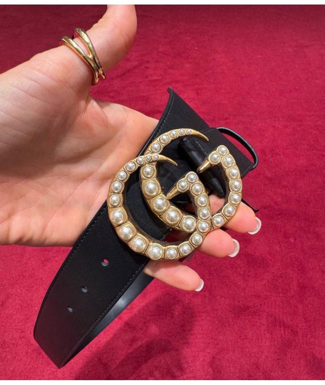 GUCCI Черный кожаный ремень, фото 2