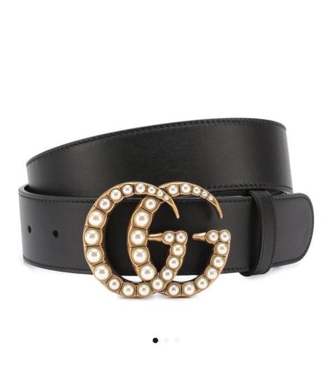 GUCCI Черный кожаный ремень, фото 4