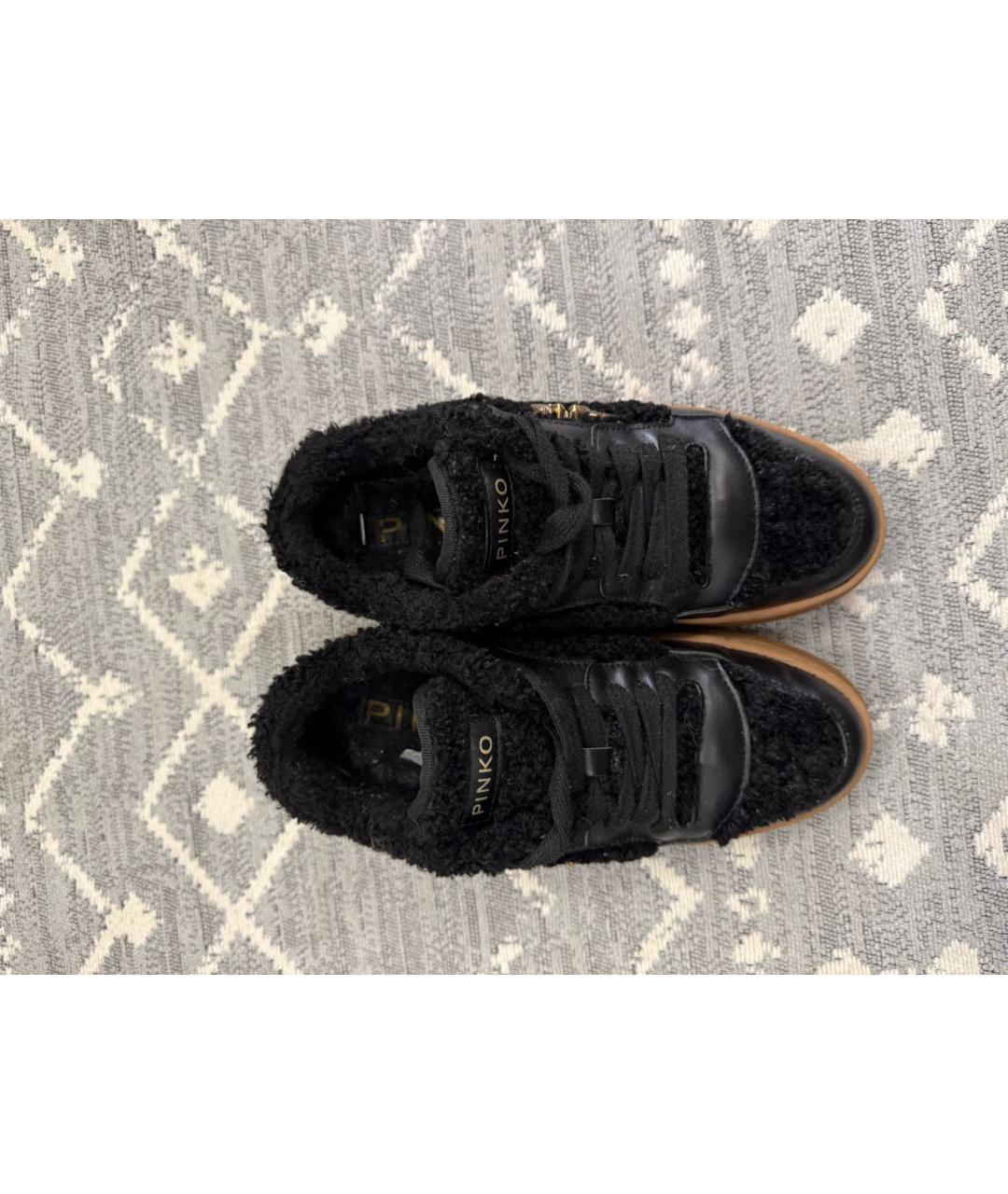 PINKO Черные кожаные кроссовки, фото 2