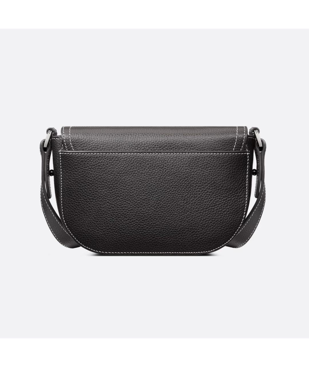 CHRISTIAN DIOR Черная кожаная сумка на плечо, фото 4