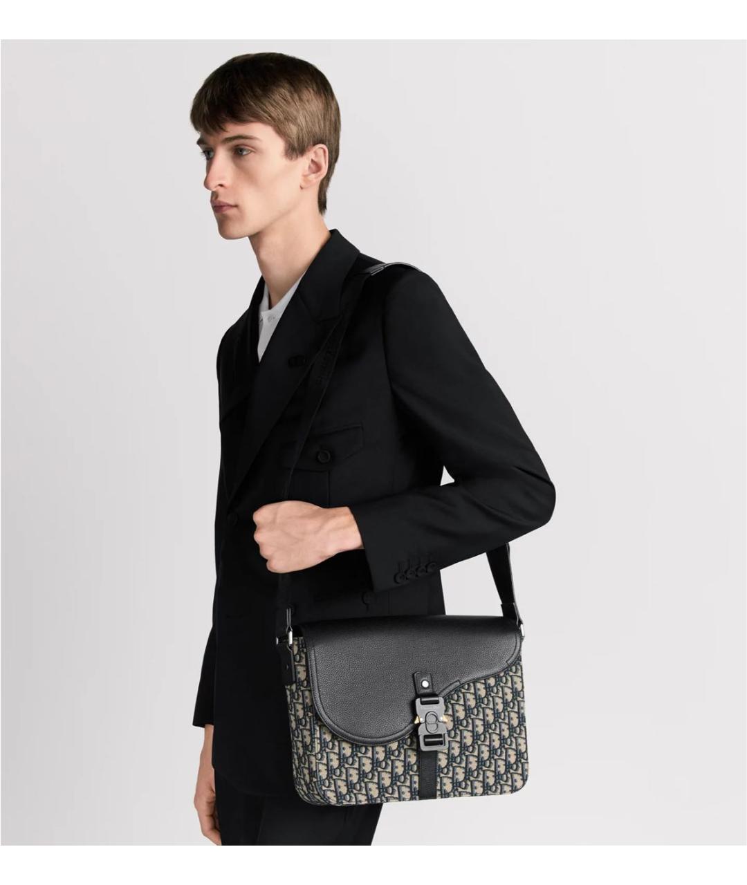 CHRISTIAN DIOR Бежевая тканевая сумка на плечо, фото 2