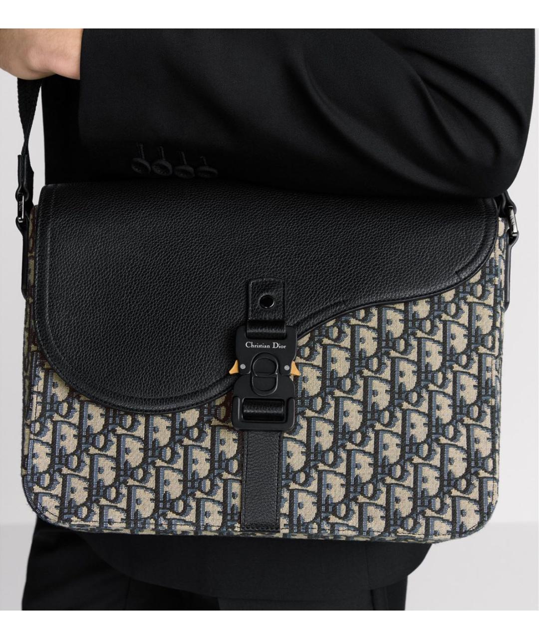 CHRISTIAN DIOR Бежевая тканевая сумка на плечо, фото 3