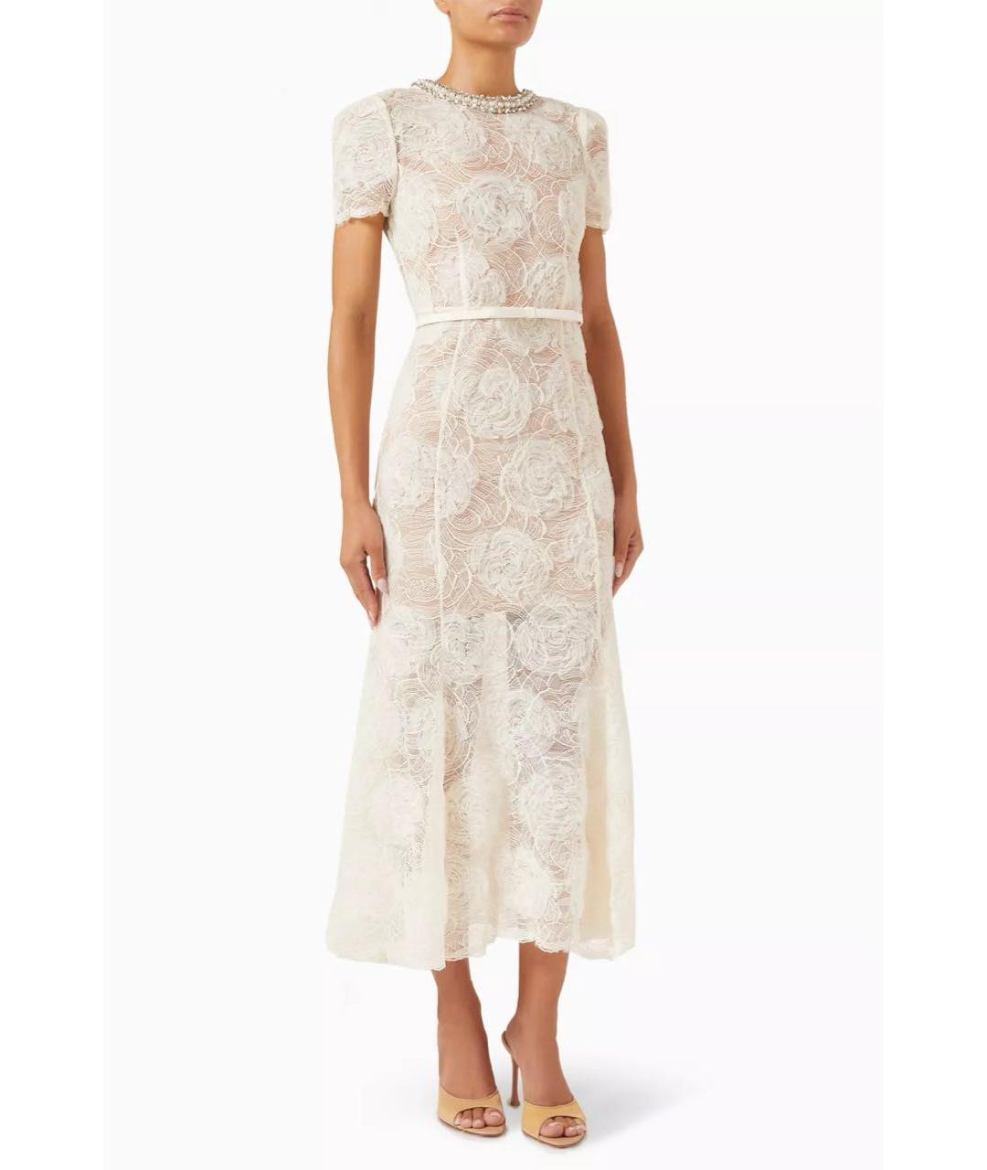 SELF-PORTRAIT Бежевое полиамидовое коктейльное платье, фото 2