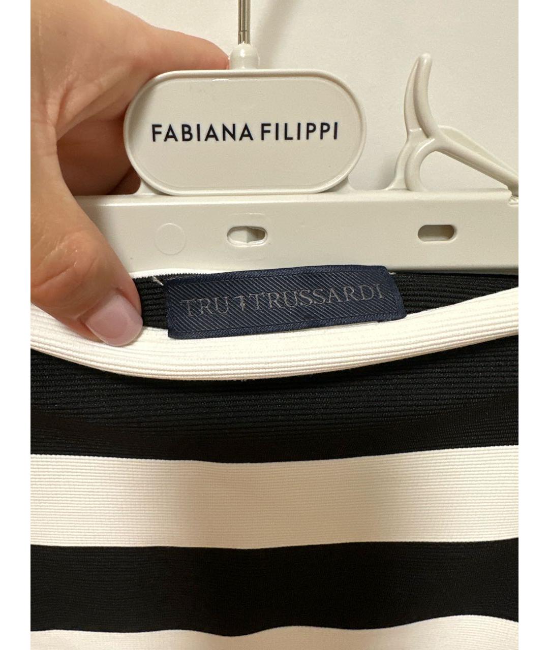 TRUSSARDI Черная полиэстеровая юбка мини, фото 2