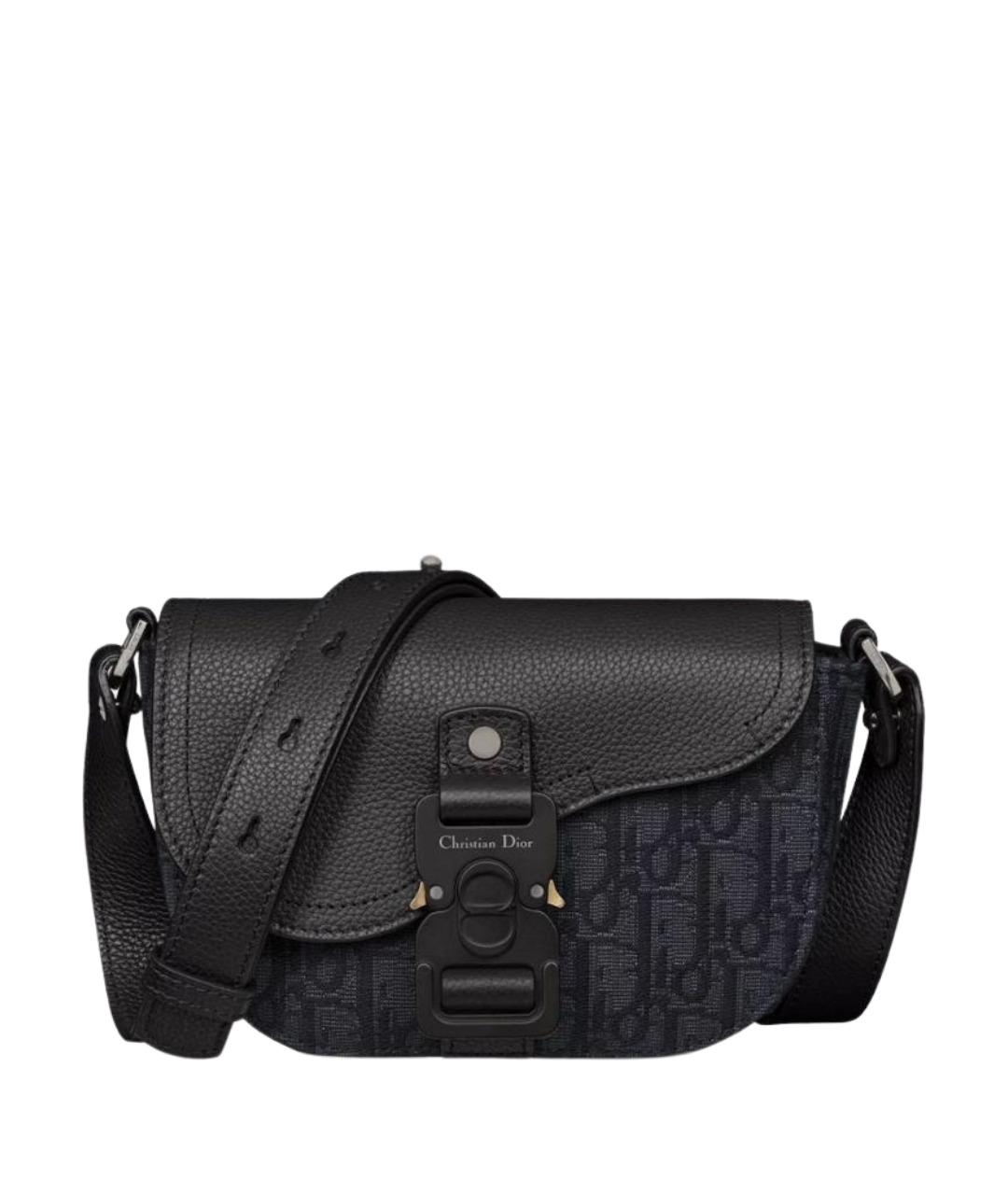 CHRISTIAN DIOR Черная тканевая сумка на плечо, фото 1