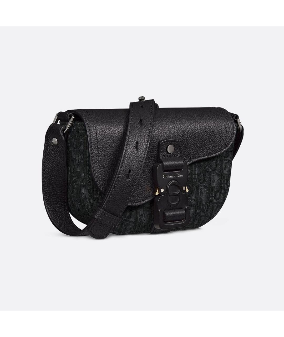CHRISTIAN DIOR Черная тканевая сумка на плечо, фото 3