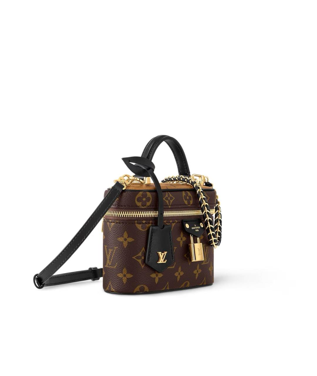 LOUIS VUITTON Коричневая кожаная сумка с короткими ручками, фото 5