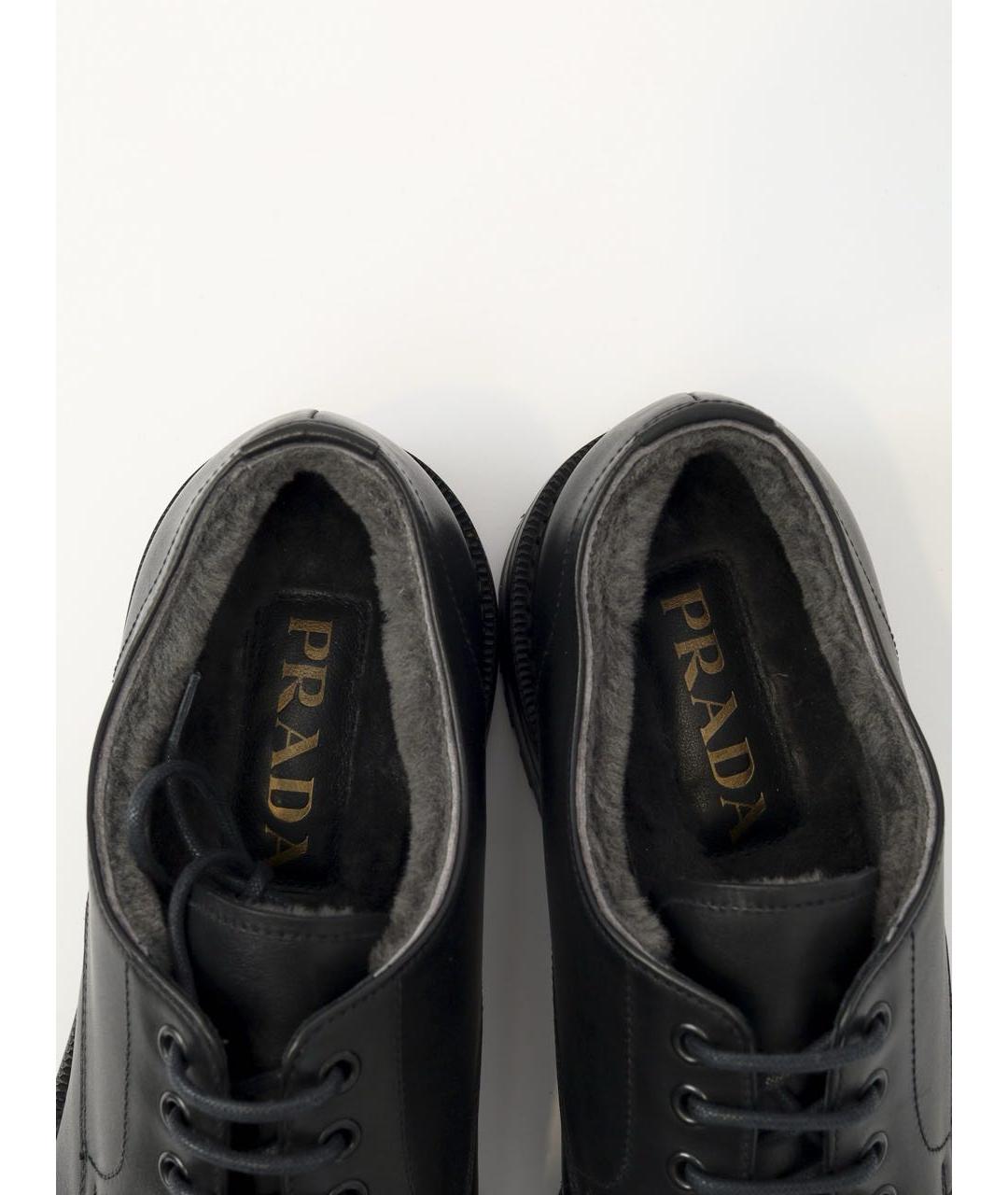 PRADA Черные кожаные туфли, фото 6