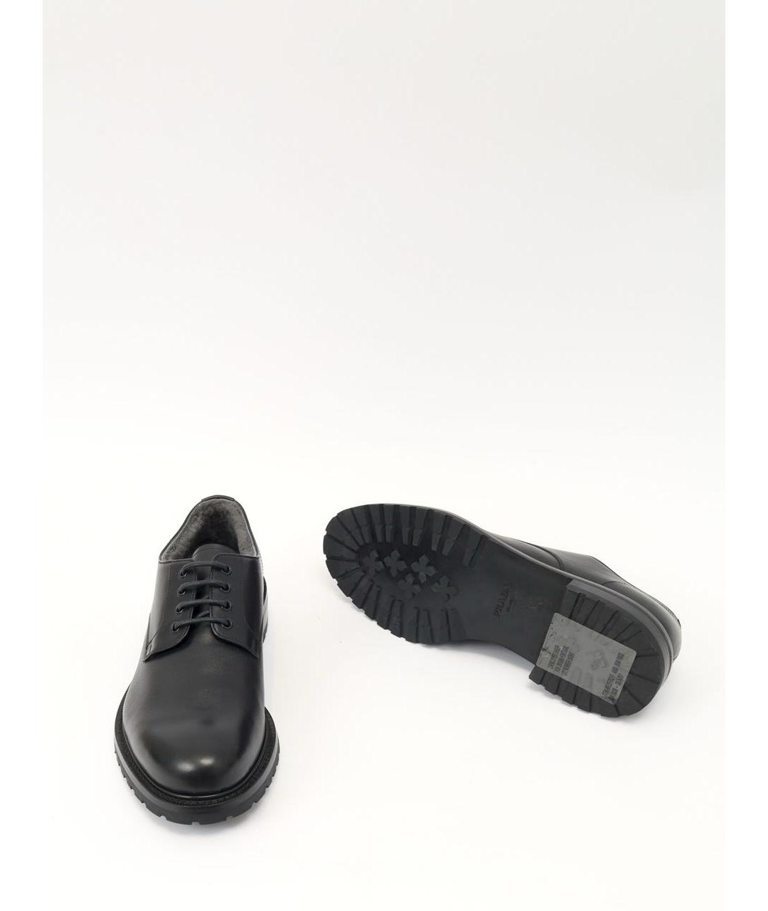 PRADA Черные кожаные туфли, фото 7