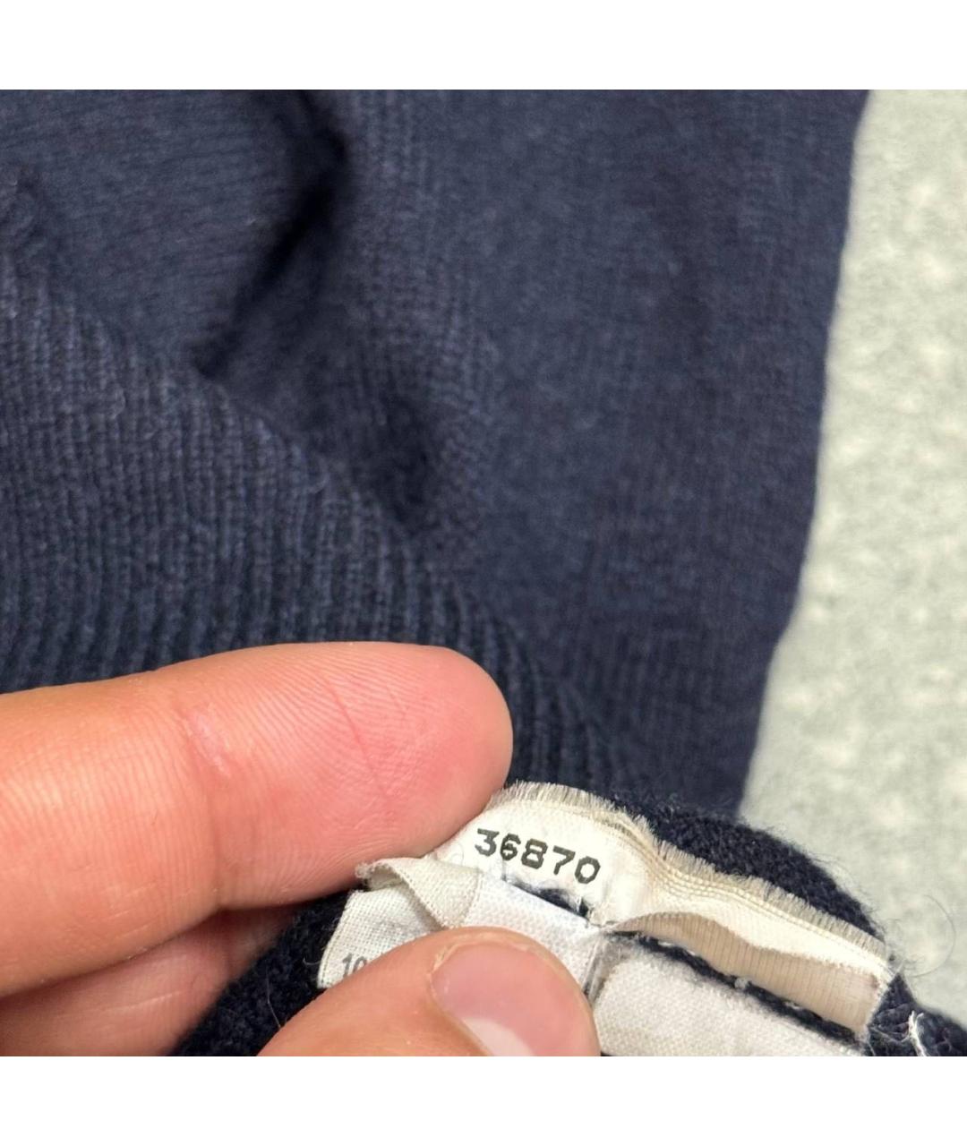 BRUNELLO CUCINELLI Темно-синий кашемировый джемпер / свитер, фото 6