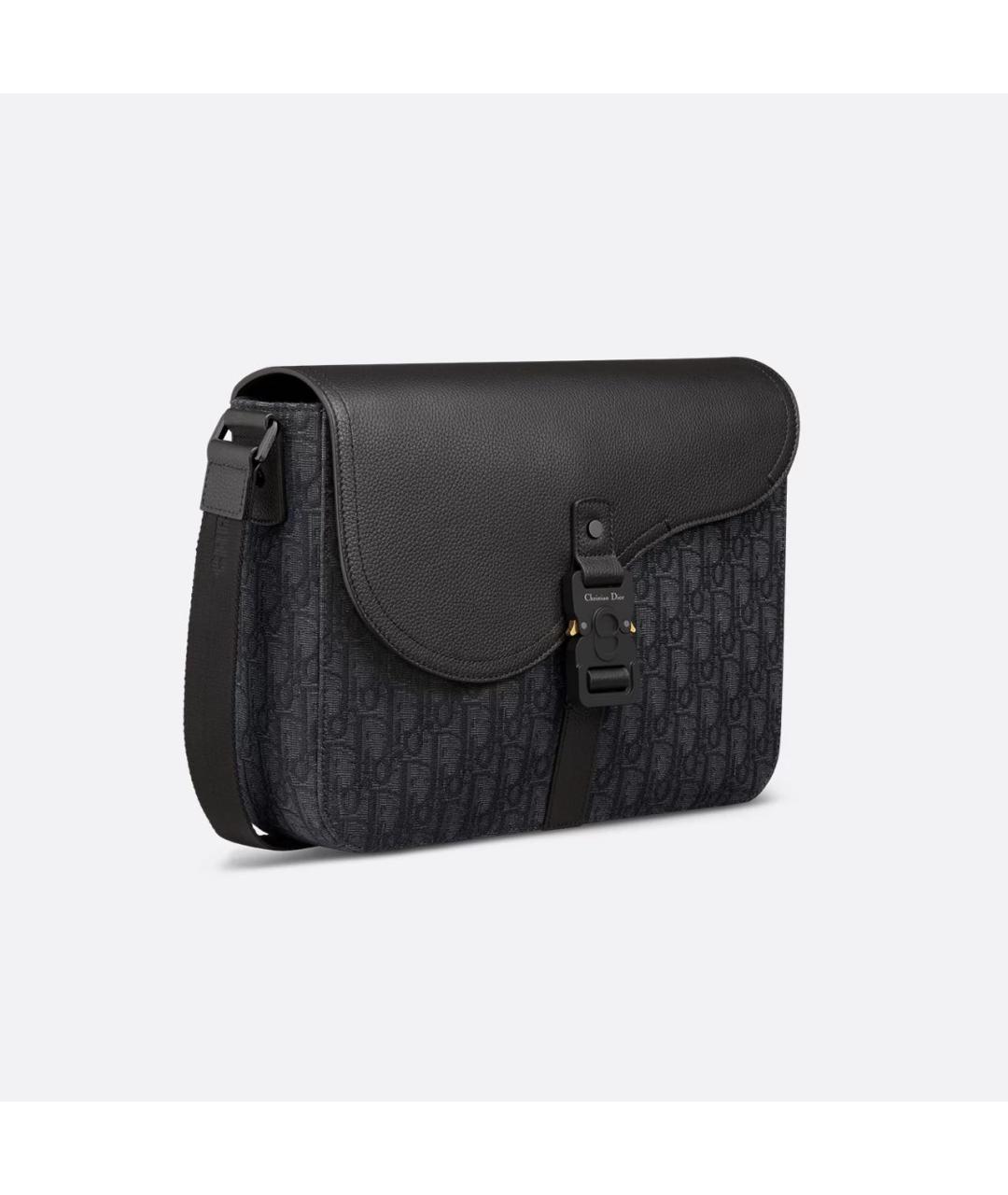 CHRISTIAN DIOR Черная тканевая сумка на плечо, фото 3
