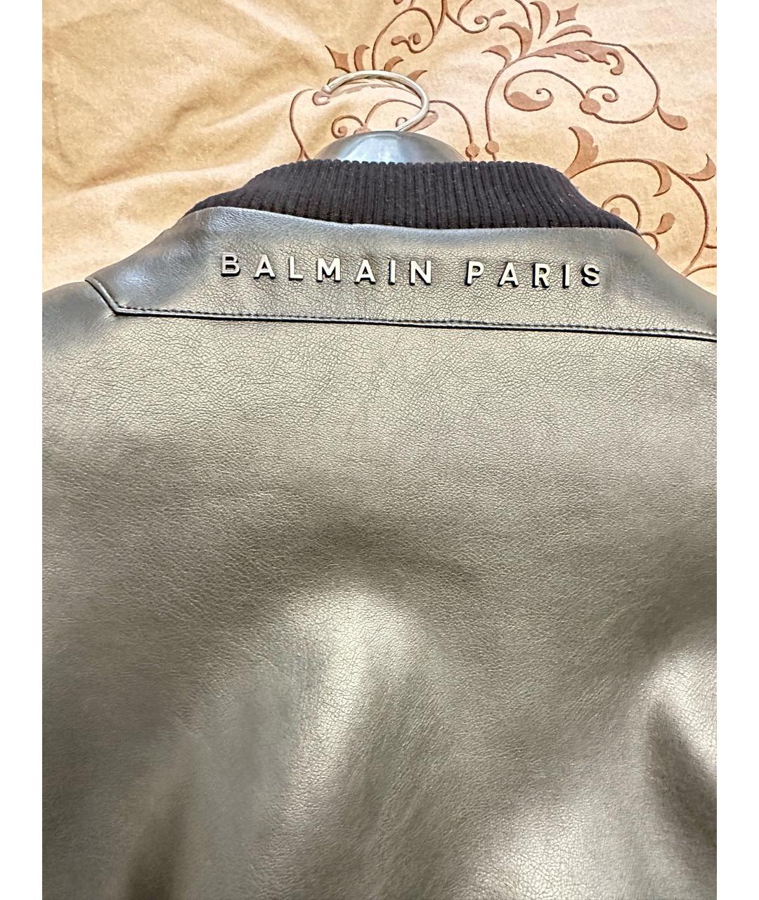 BALMAIN Черная кожаная куртка, фото 8