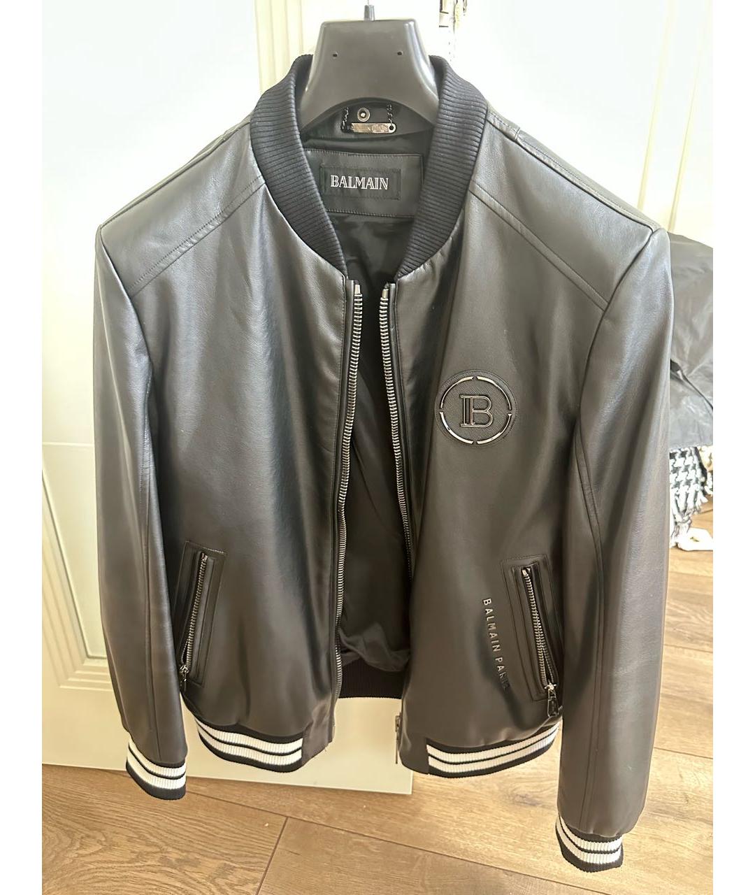 BALMAIN Черная кожаная куртка, фото 9