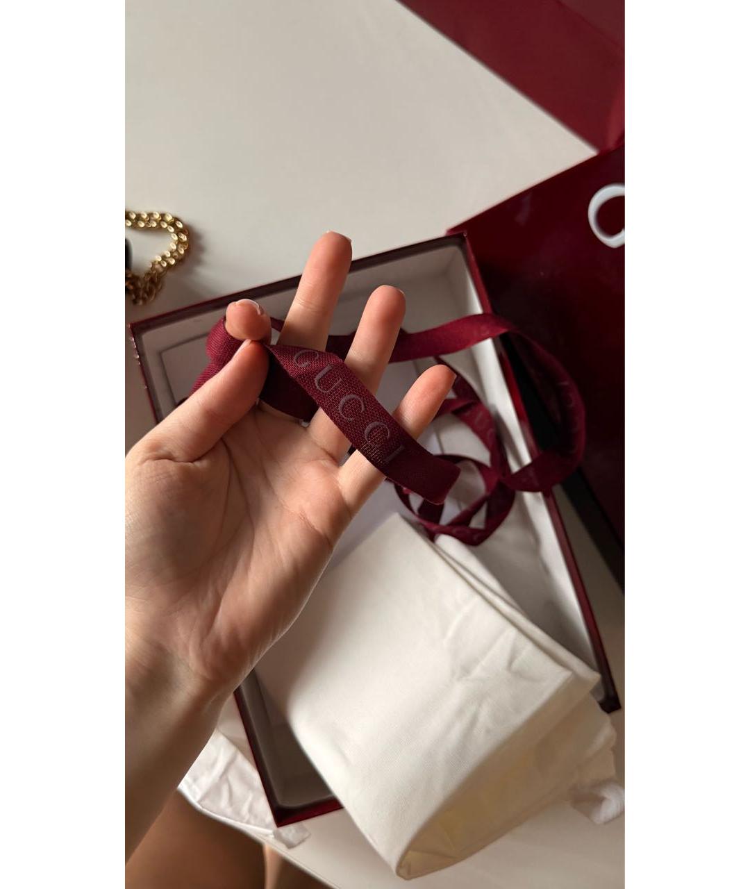 GUCCI Бордовая кожаная сумка через плечо, фото 7