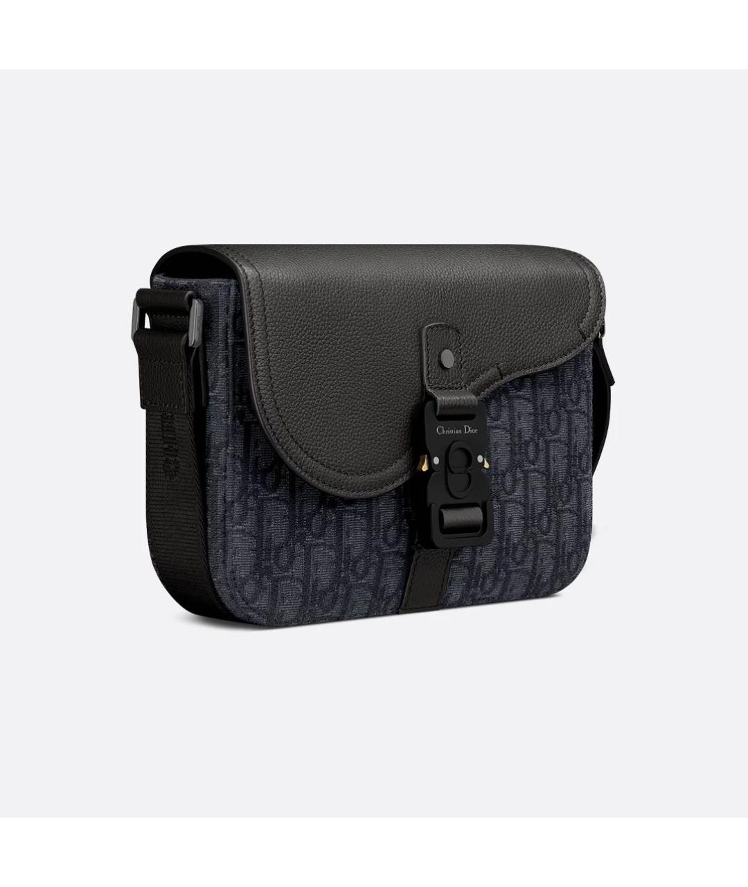 CHRISTIAN DIOR Черная тканевая сумка на плечо, фото 3