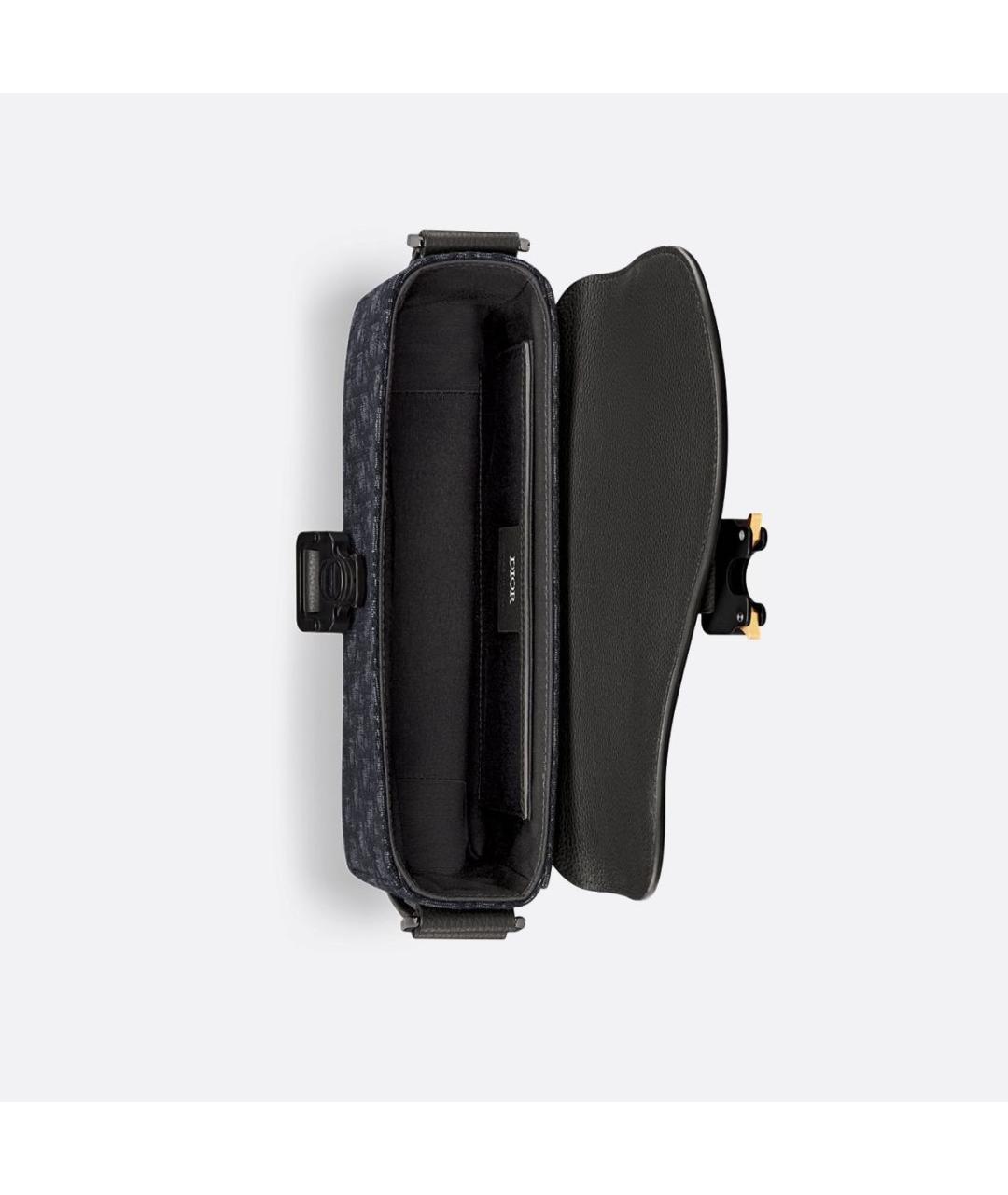 CHRISTIAN DIOR Черная тканевая сумка на плечо, фото 4