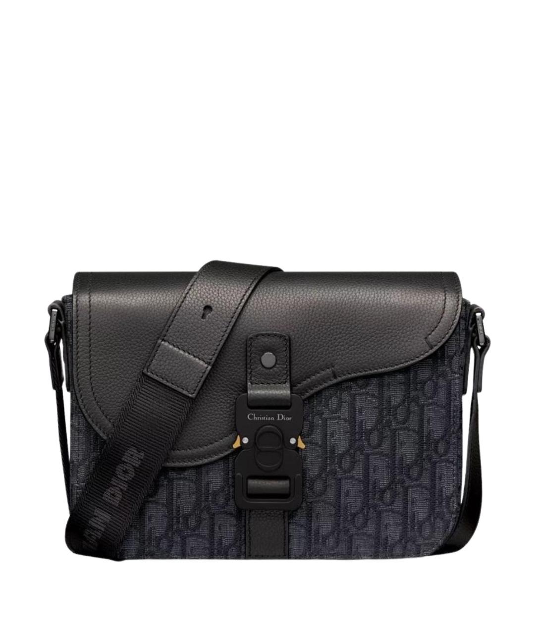 CHRISTIAN DIOR Черная тканевая сумка на плечо, фото 1