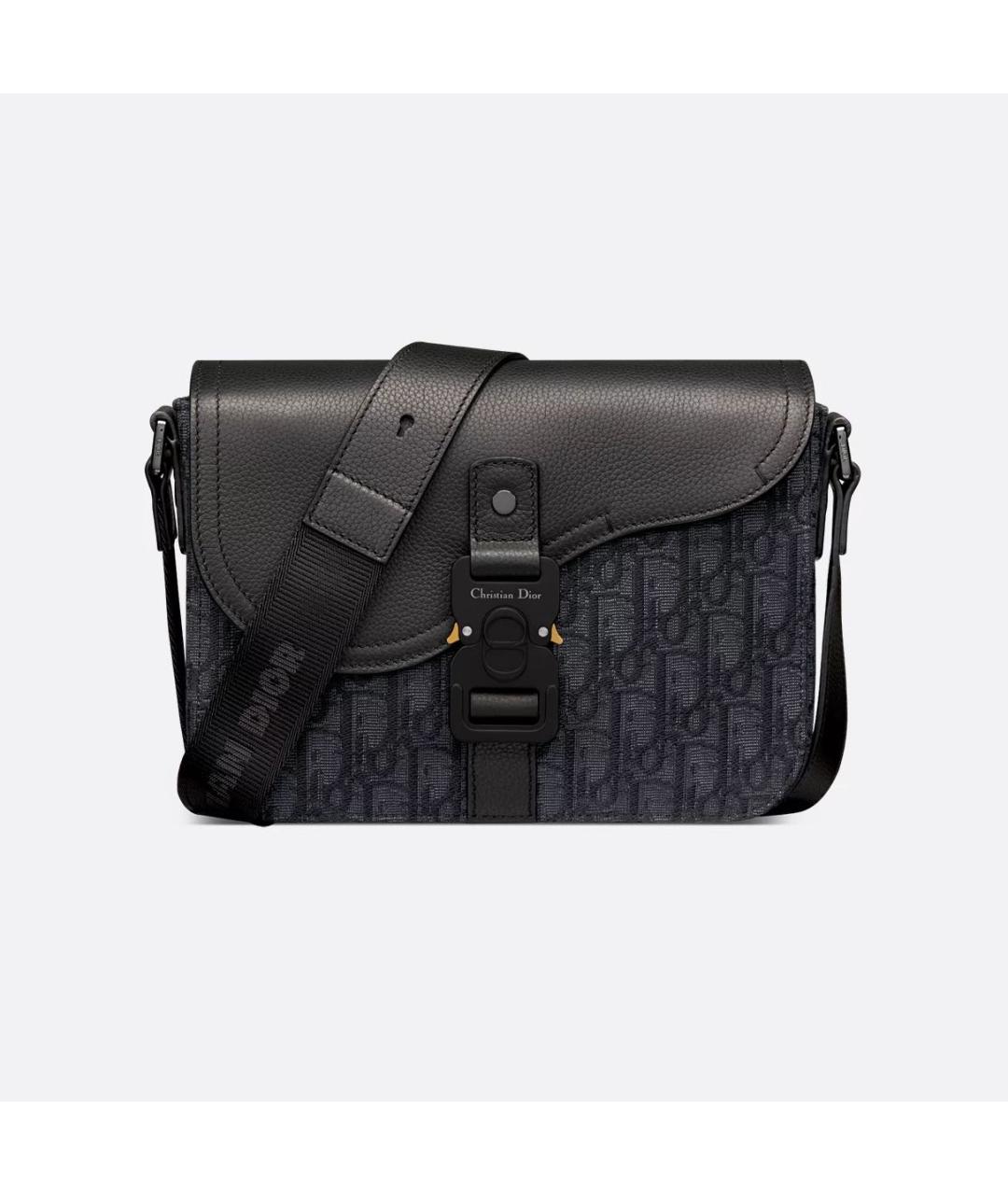 CHRISTIAN DIOR Черная тканевая сумка на плечо, фото 6