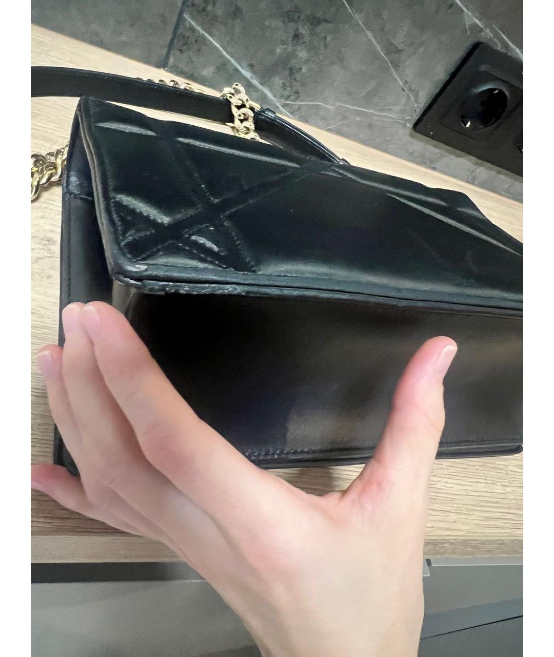 CHRISTIAN DIOR Черная кожаная сумка через плечо, фото 6