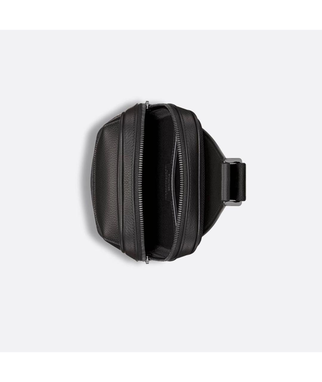 CHRISTIAN DIOR Черная кожаная сумка на плечо, фото 4