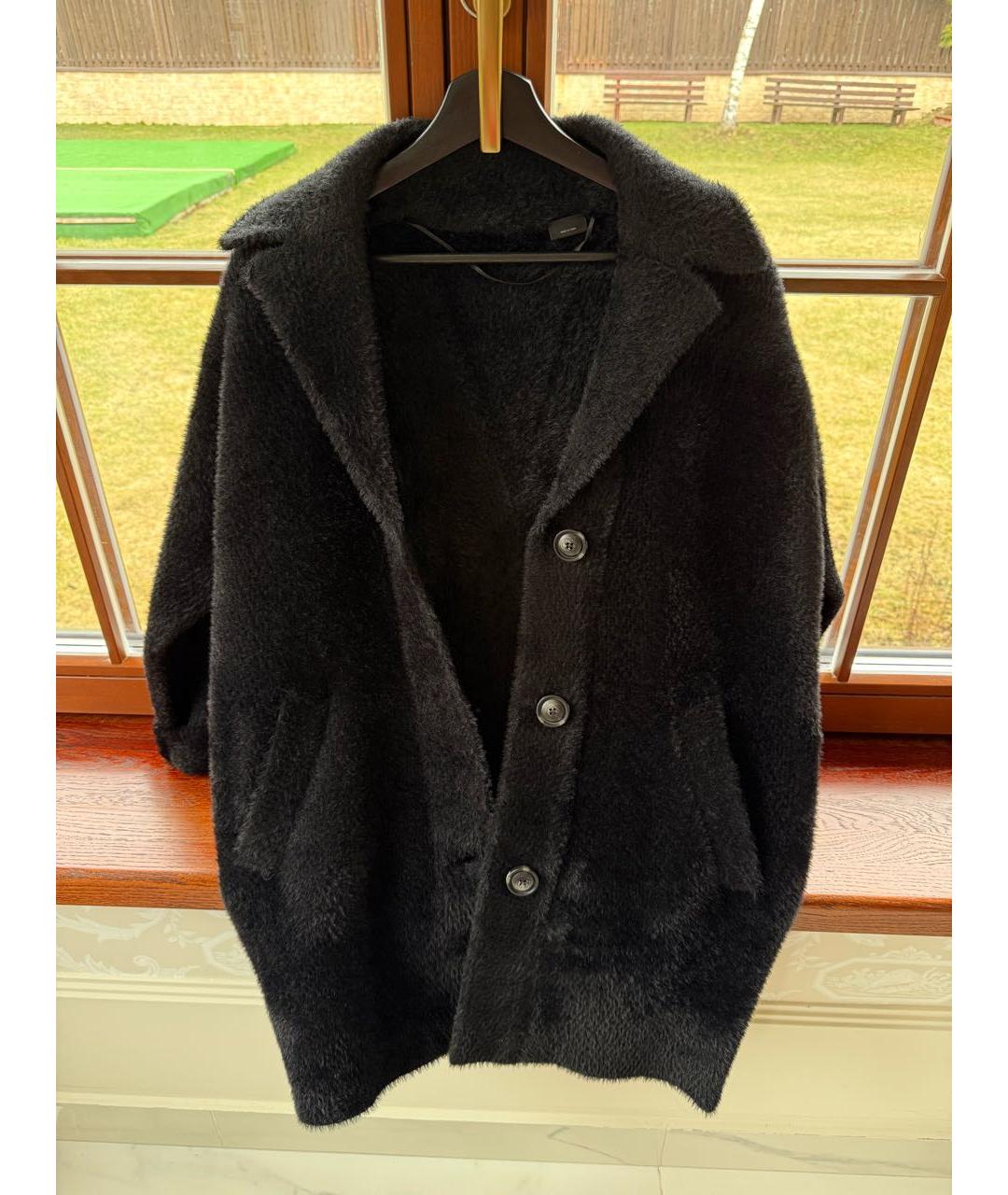 PINKO Черное полиамидовое пальто, фото 5