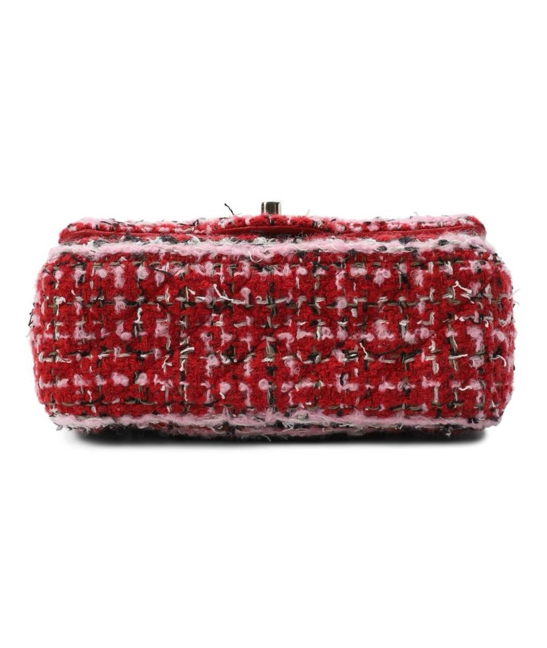 CHANEL Красная твидовая сумка через плечо, фото 7